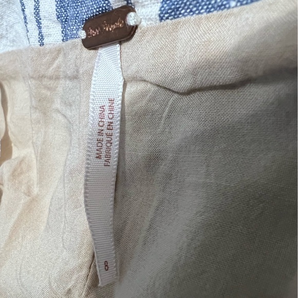 Free People Tuscan Sunrise Mini Striped Skirt, Blue Canvas Combo, Size 8 - Picture 5 of 7